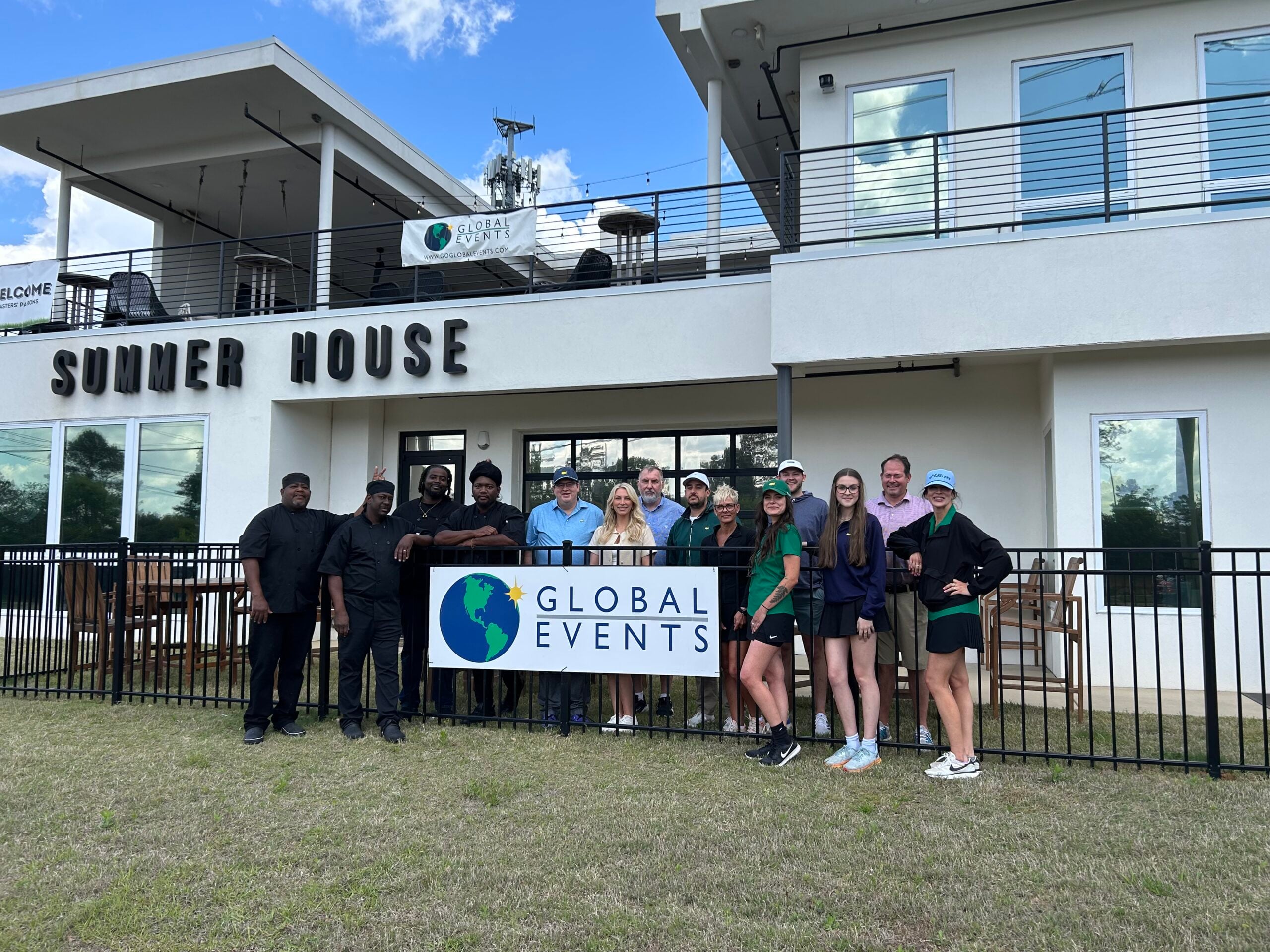 Global Events team outside the Summer House hospitality venue at Masters 2027
